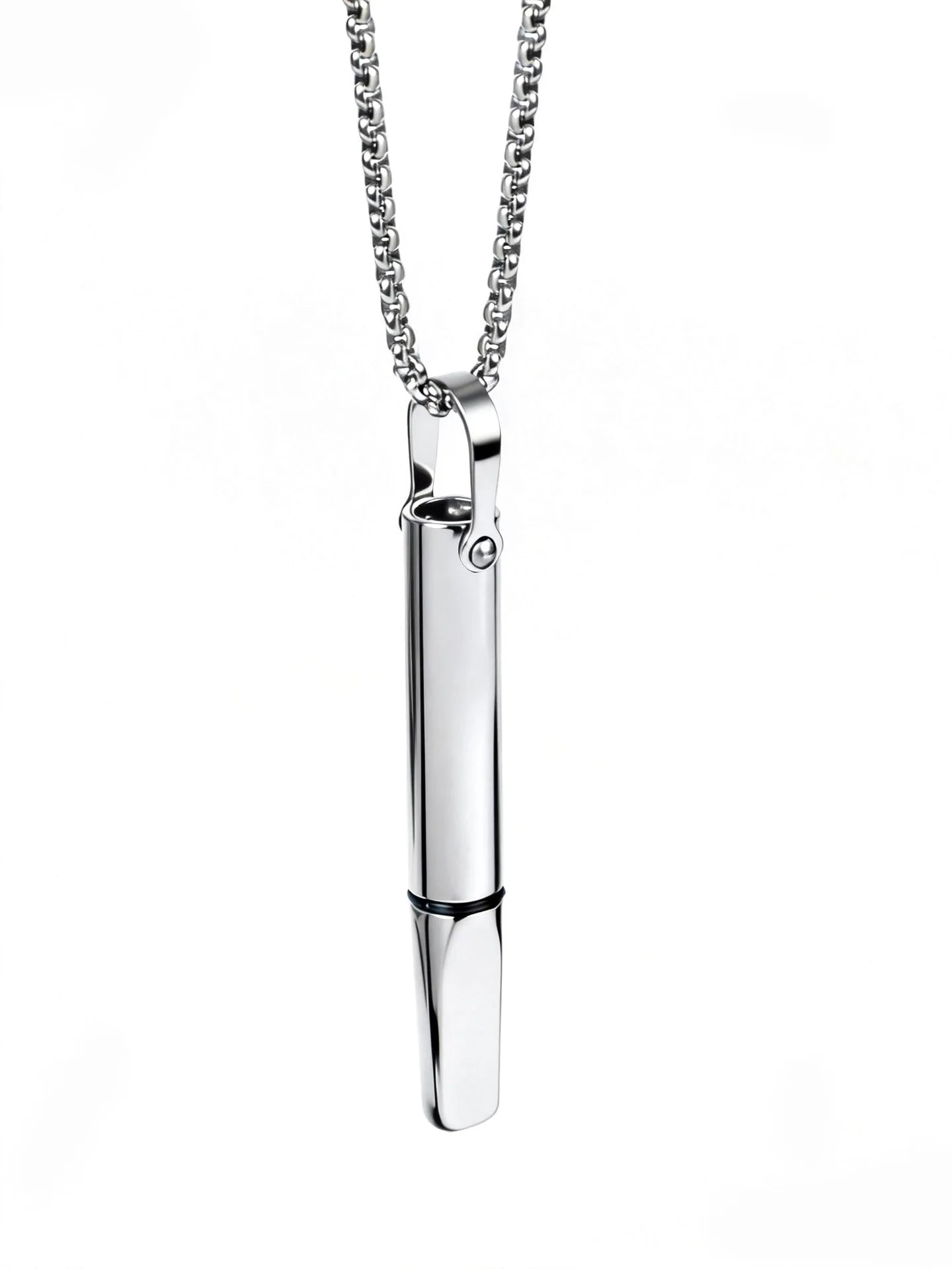 Meditation Pendant Titanium Steel Necklace Pure Color Versatile Fashion Jewelry Square Pearl Chain Multi-layered Geometric De...